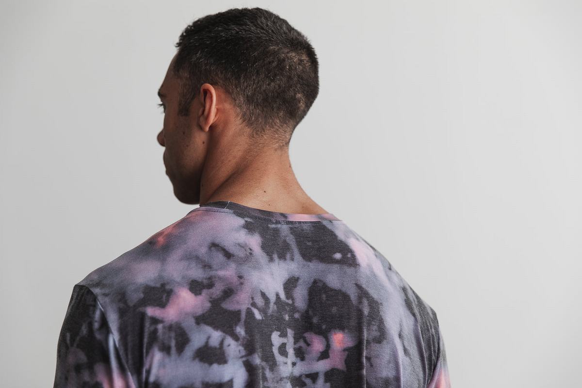 Nobull Tie-Dye T-shirts Heren Roze Zwart | 694307-LBV