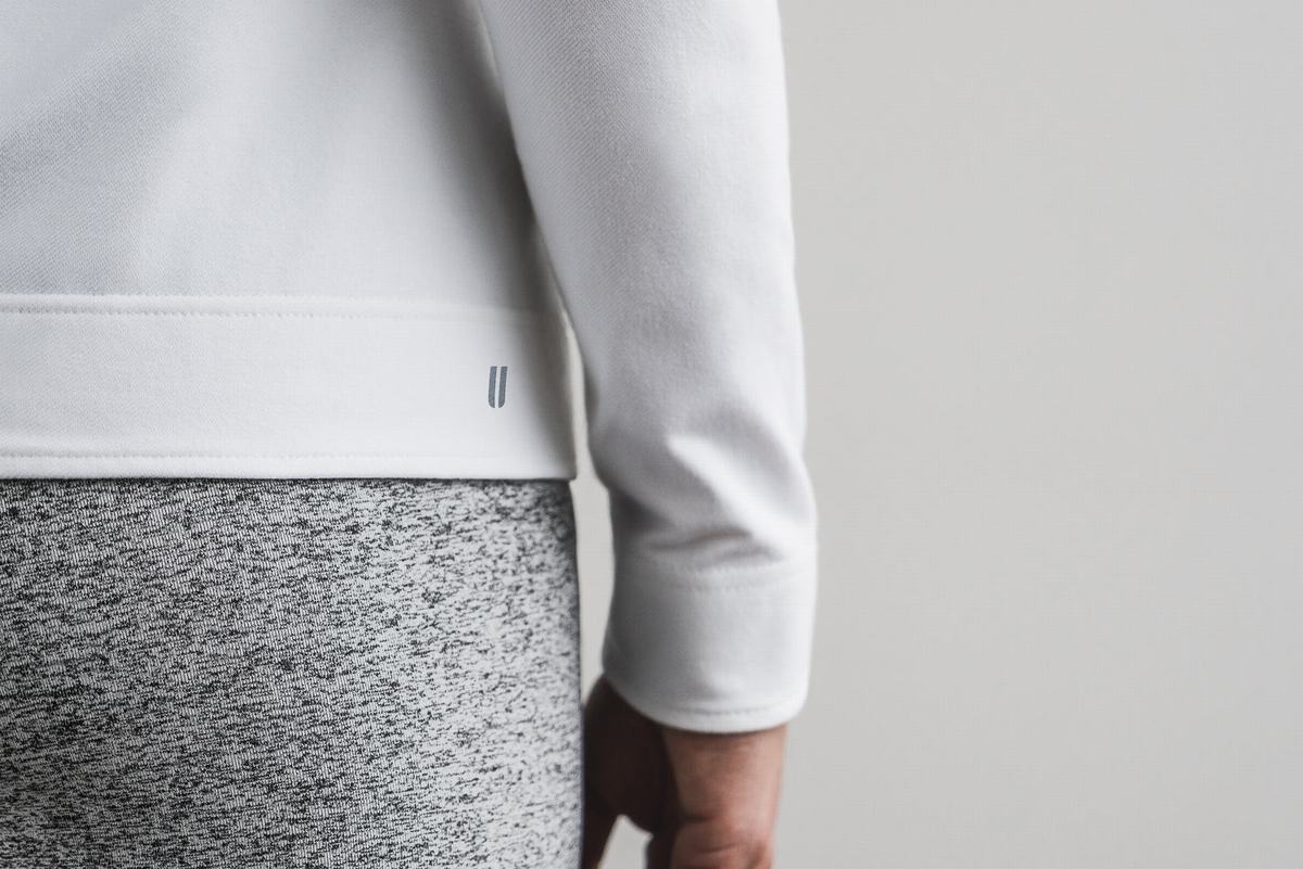 Nobull Twill Zip-up Jassen Dames Wit | 140253-SCU