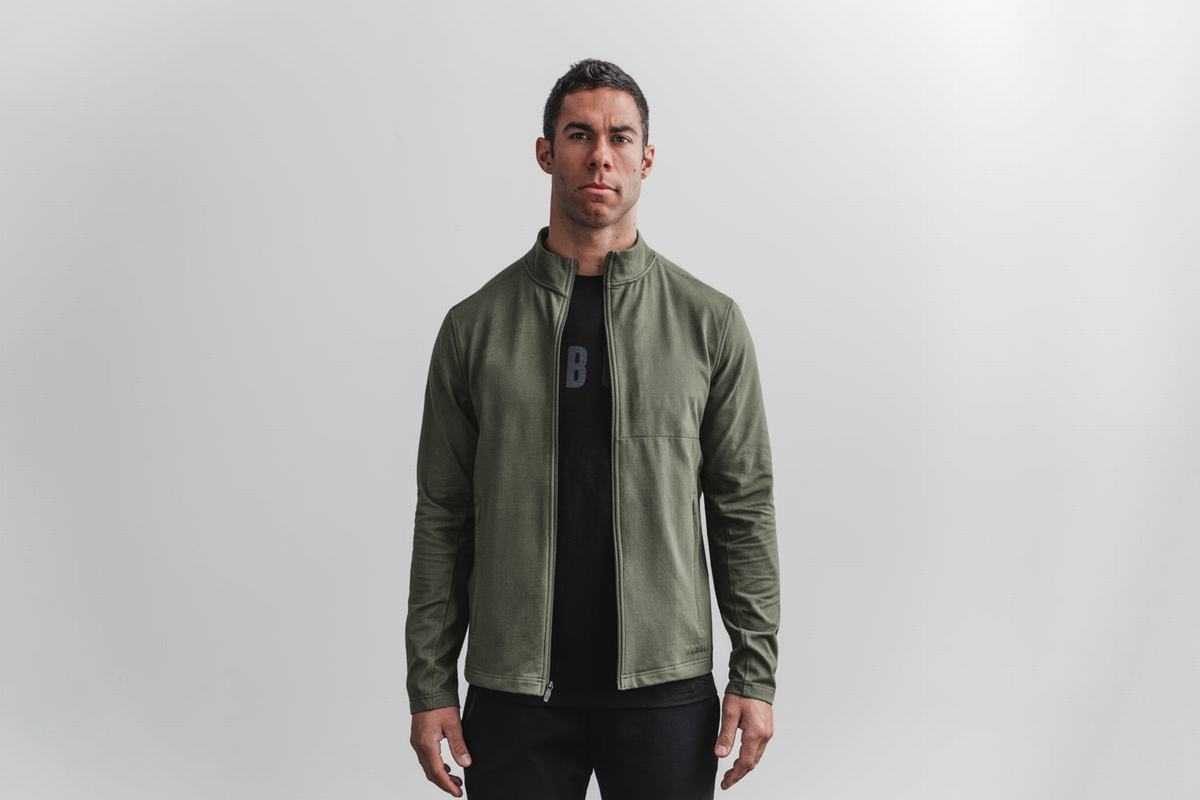 Nobull Twill Zip-up Jassen Heren Groen | 709842-XSC