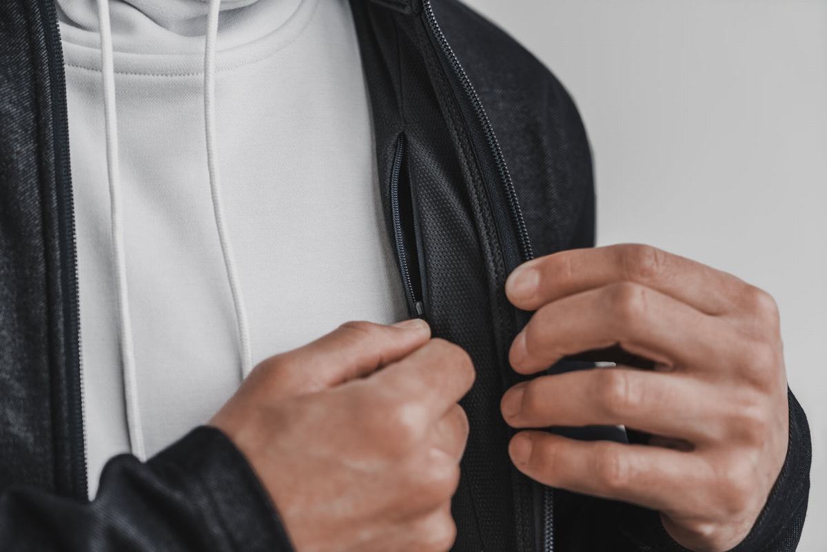 Nobull Twill Zip-up Jassen Heren Zwart | 392856-QRP