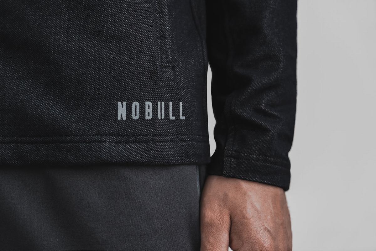 Nobull Twill Zip-up Jassen Heren Zwart | 392856-QRP