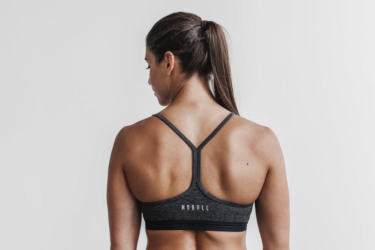 Nobull V-Neck Matte Sport Bh Dames Grijs | 340659-RST