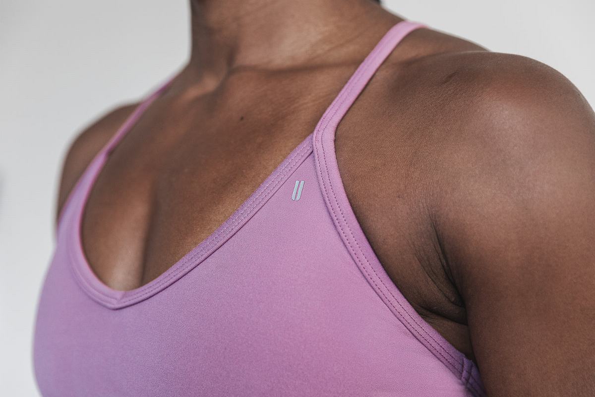 Nobull V-Neck Matte Sport Bh Dames Paars | 743029-GWO
