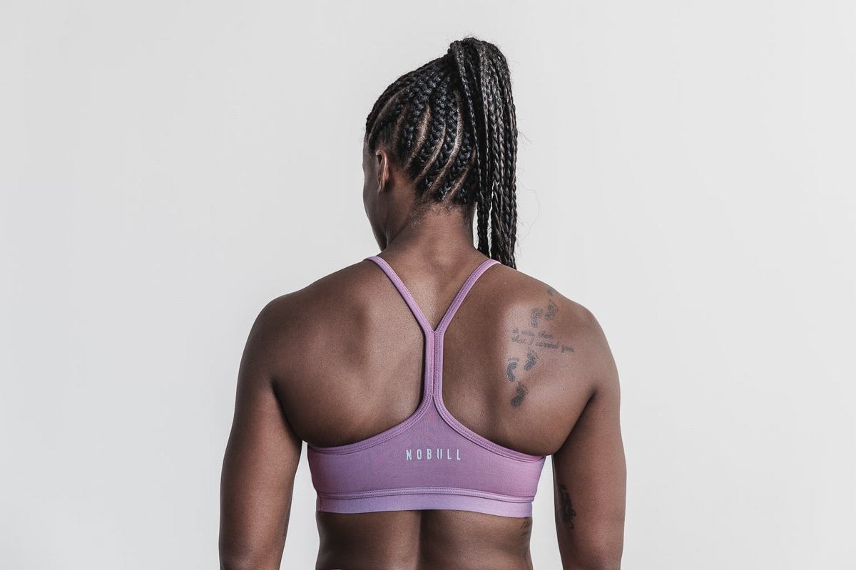 Nobull V-Neck Matte Sport Bh Dames Paars | 743029-GWO