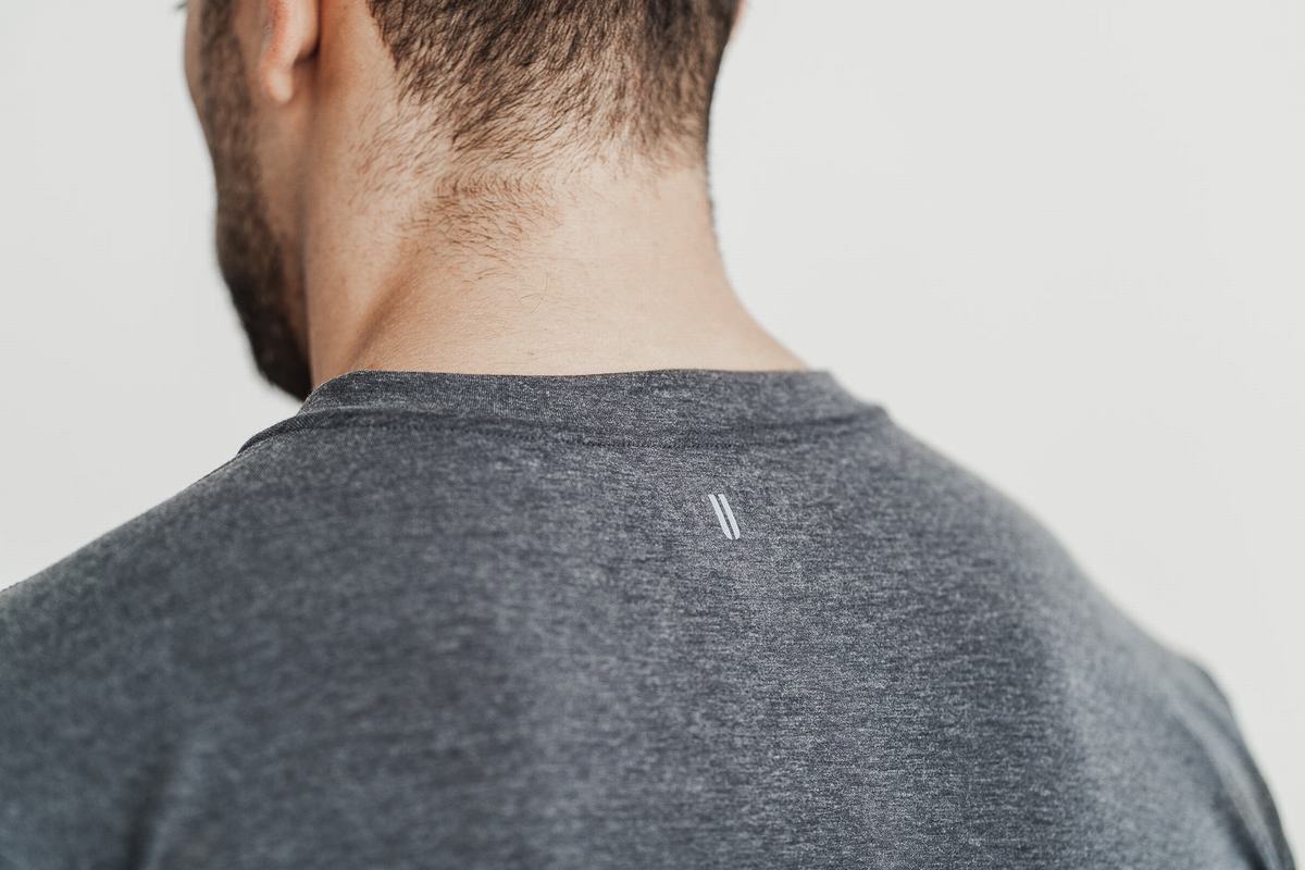 Nobull V-Neck T-shirts Heren Diepgrijs | 461879-LHP