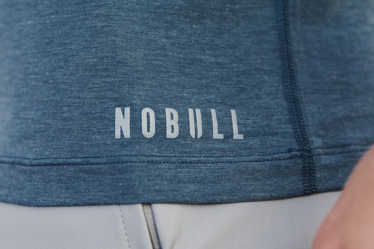 Nobull V-Neck T-shirts Heren Diepturquoise | 630871-AYZ