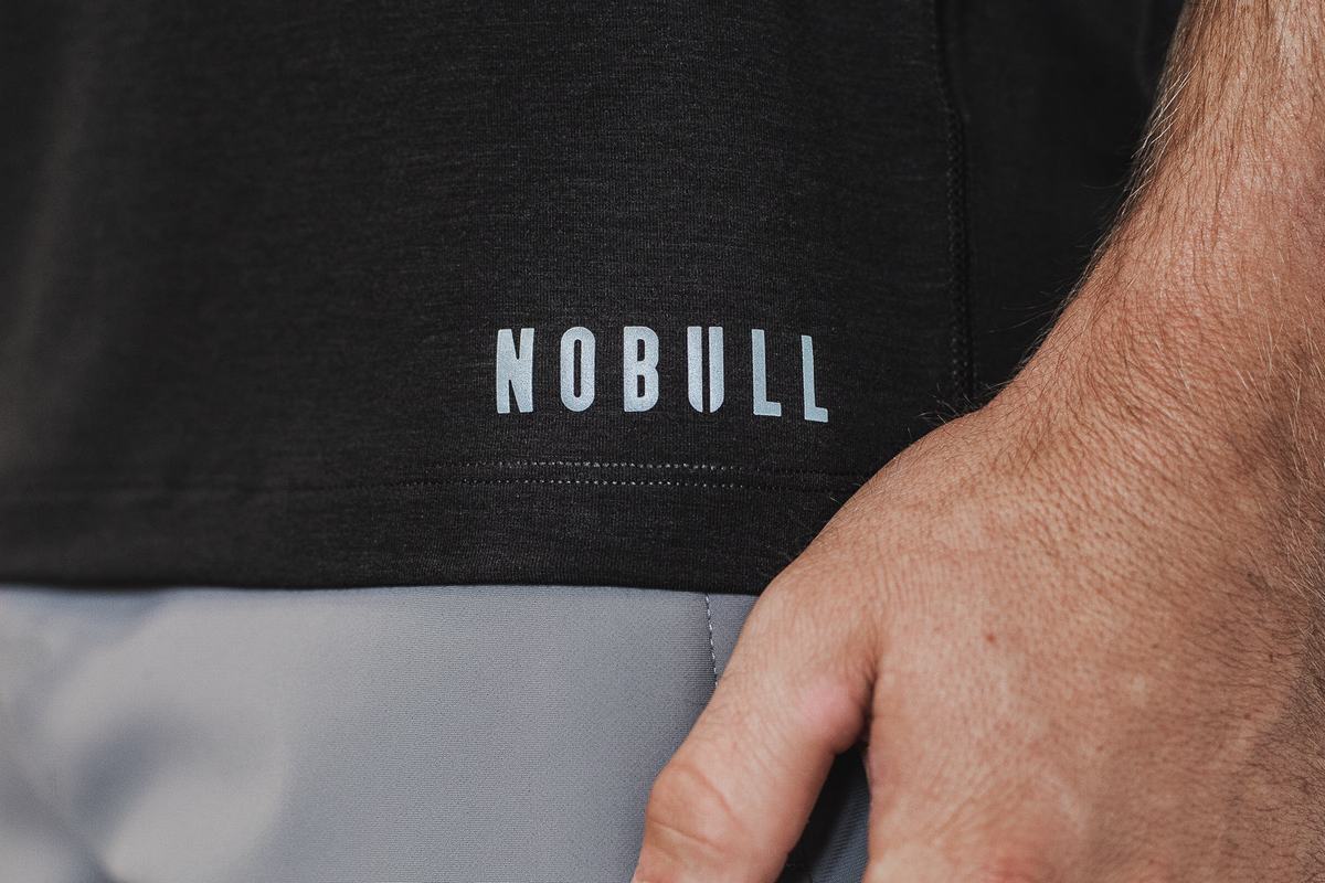 Nobull V-Neck T-shirts Heren Zwart | 027396-OMT