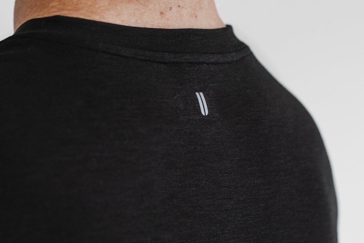 Nobull V-Neck T-shirts Heren Zwart | 027396-OMT