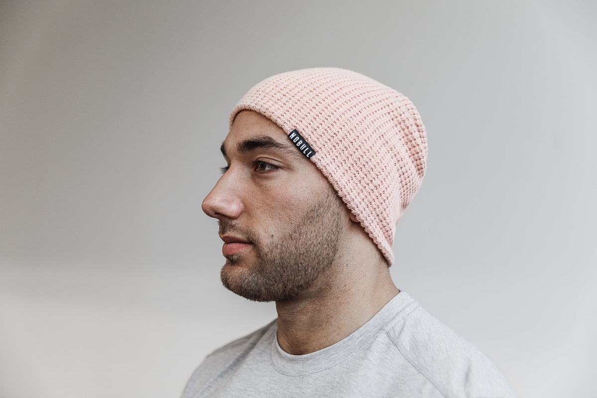 Nobull Waffle Beanie Muts Dames Roze | 625718-TGP
