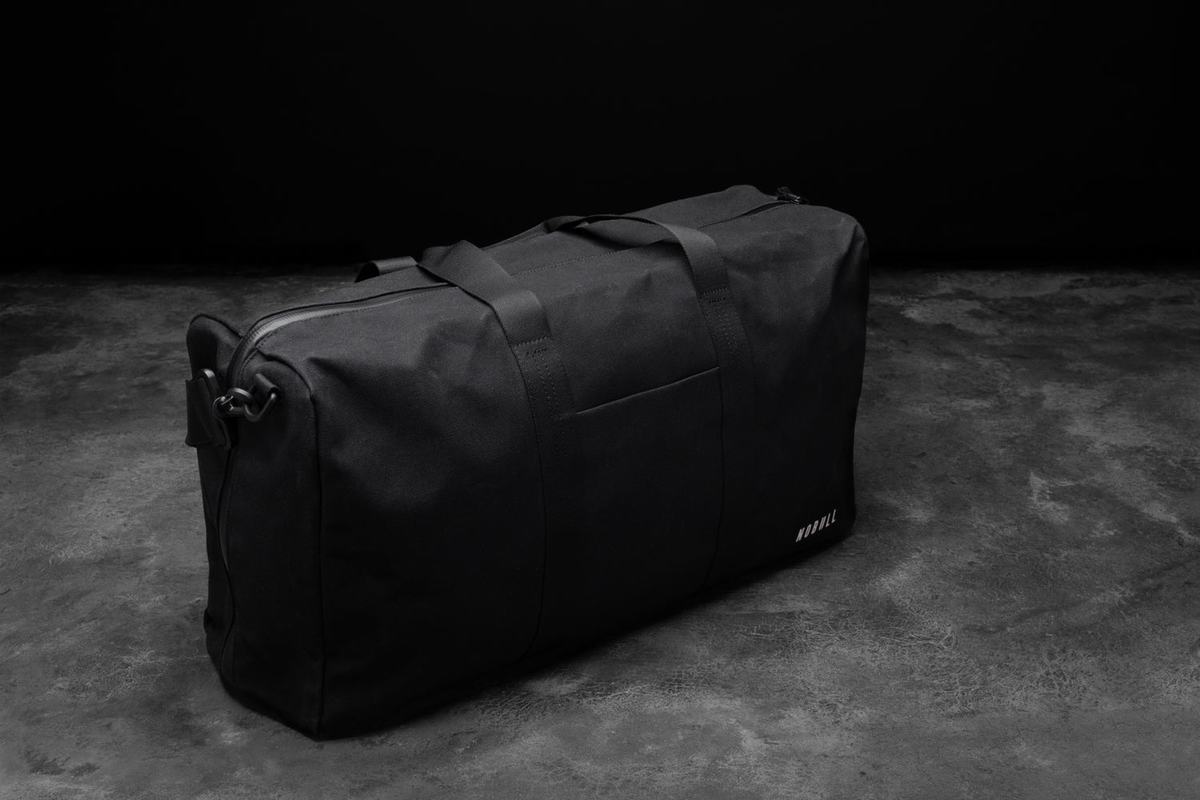 Nobull Waxed Canvas Duffle Sporttas Heren Zwart | 138095-TWK