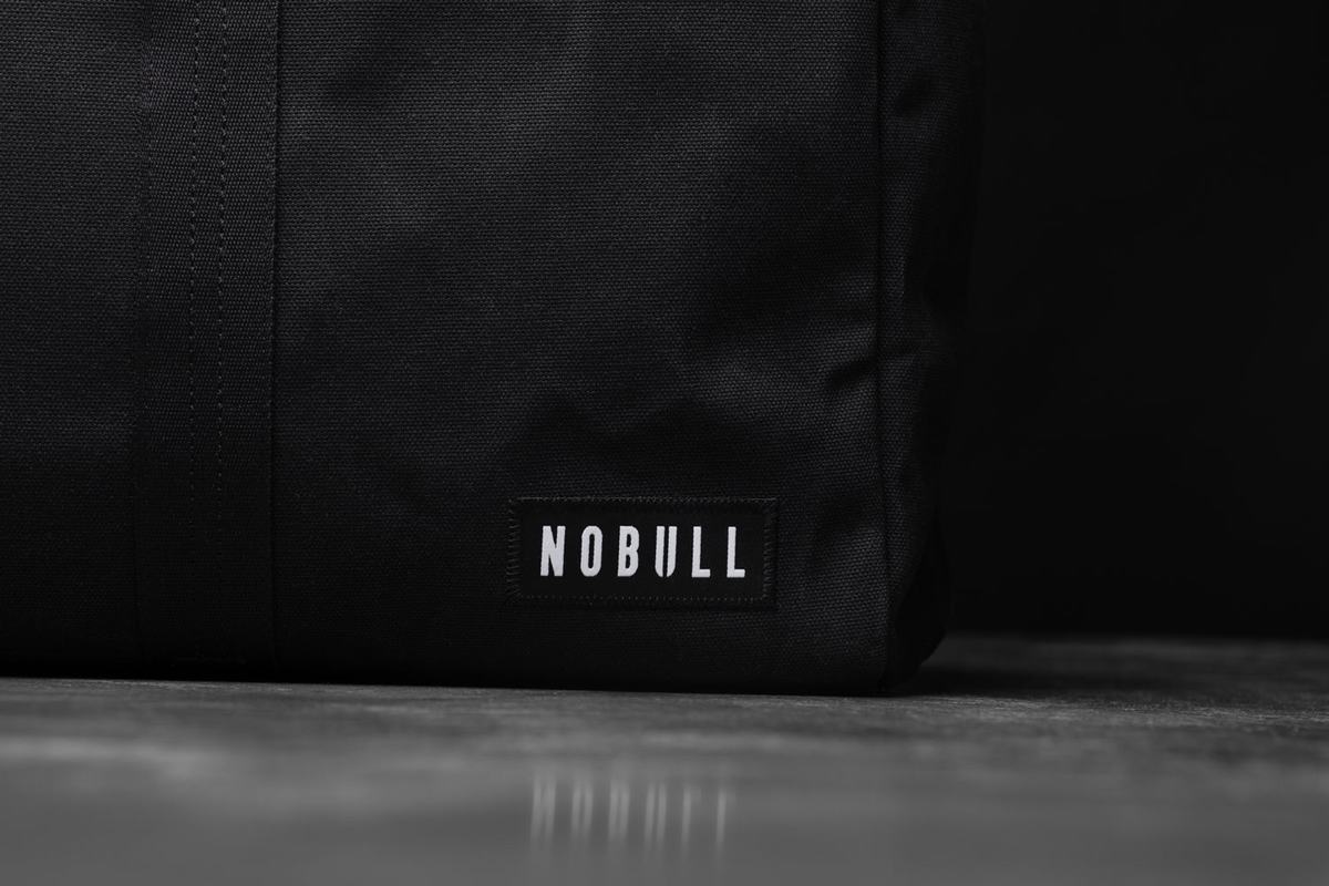 Nobull Waxed Canvas Duffle Sporttas Heren Zwart | 138095-TWK