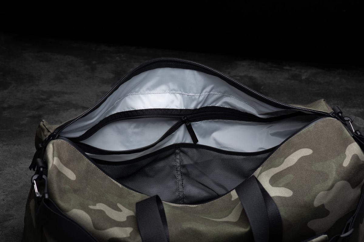 Nobull Waxed Canvas Duffle Sporttas Heren Groen Camo | 140375-HRY