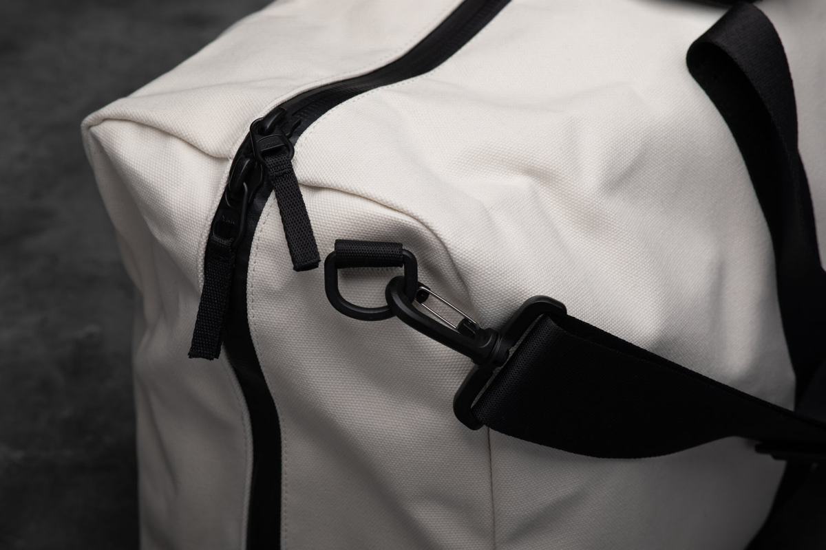 Nobull Waxed Canvas Duffle Sporttas Heren Wit | 481352-AYN