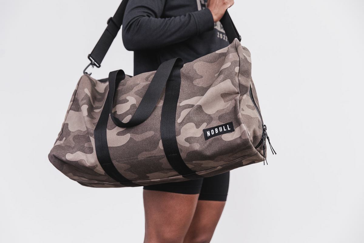 Nobull Waxed Canvas Duffle Sporttas Heren Camo | 914835-RSY