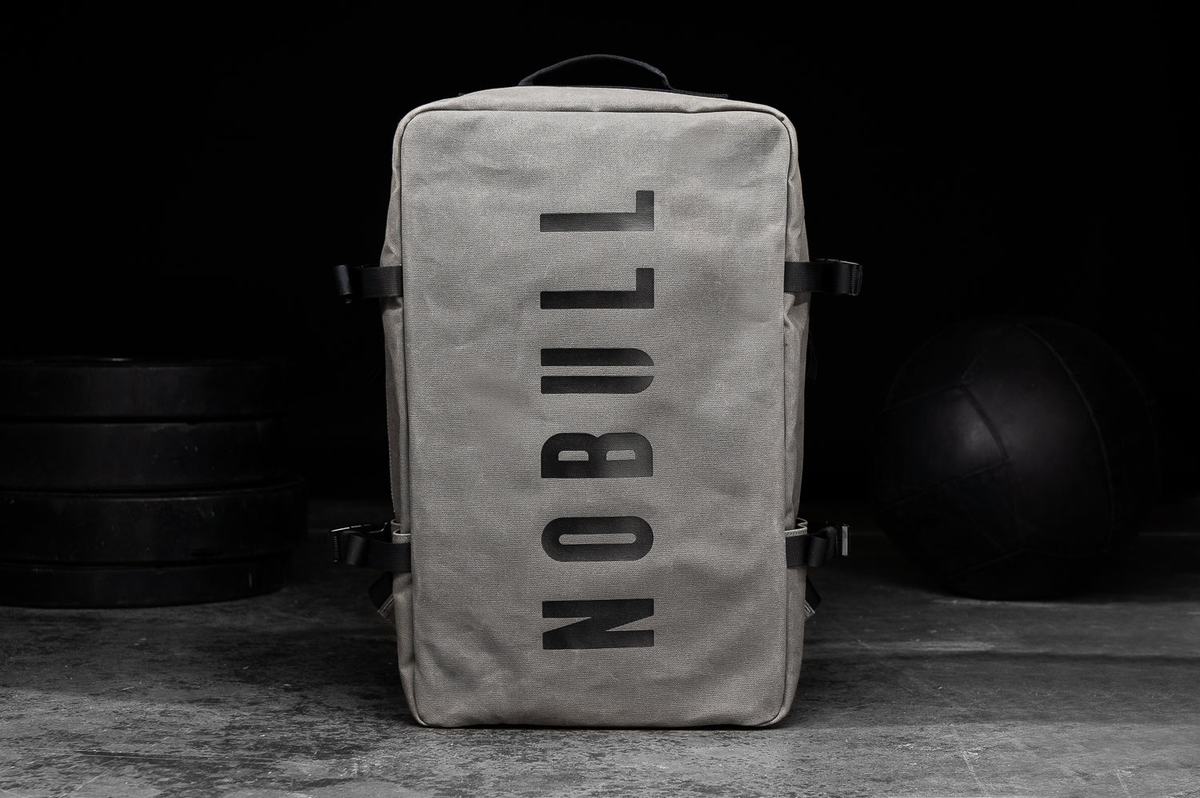 Nobull Waxed Canvas Duffleback Sporttas Heren Grijs | 142675-QKH