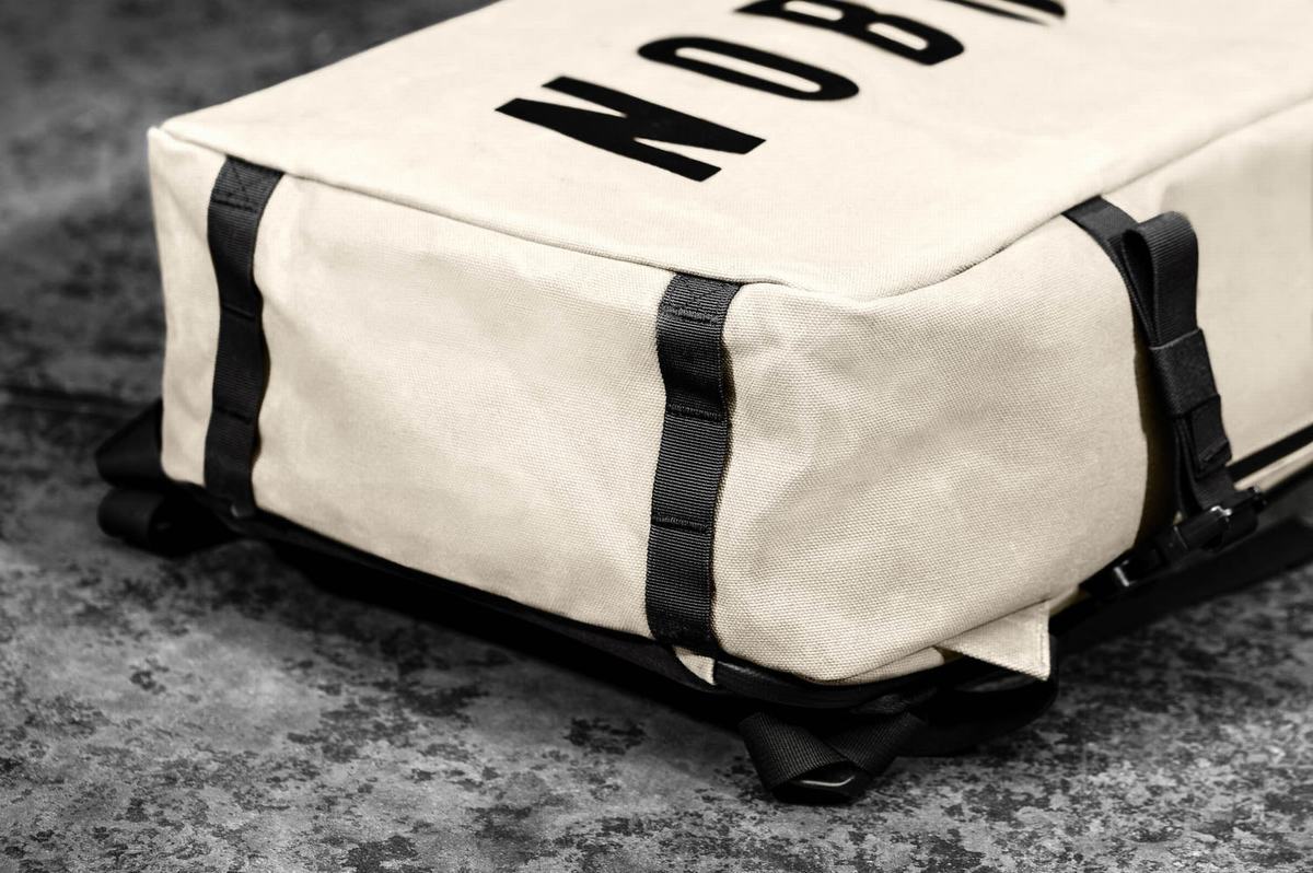 Nobull Waxed Canvas Duffleback Sporttas Heren Wit | 503214-ZYW