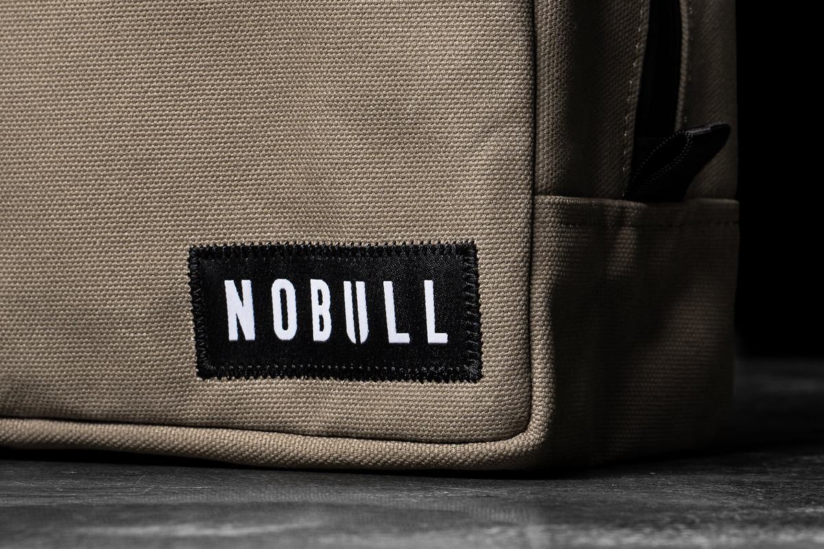 Nobull Waxed Canvas Kit Tassen Heren Lichtbruin | 423516-UXG