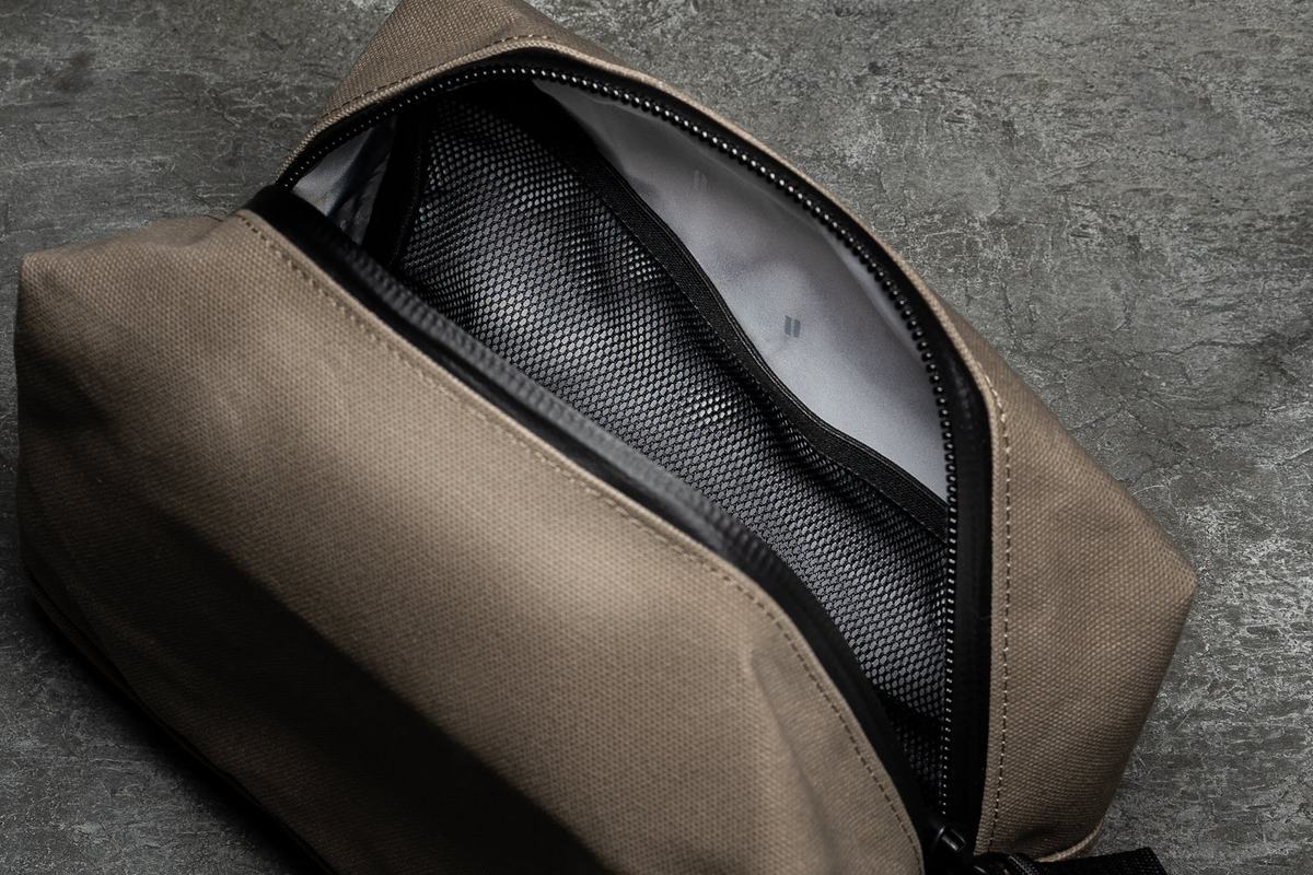 Nobull Waxed Canvas Kit Tassen Heren Lichtbruin | 423516-UXG