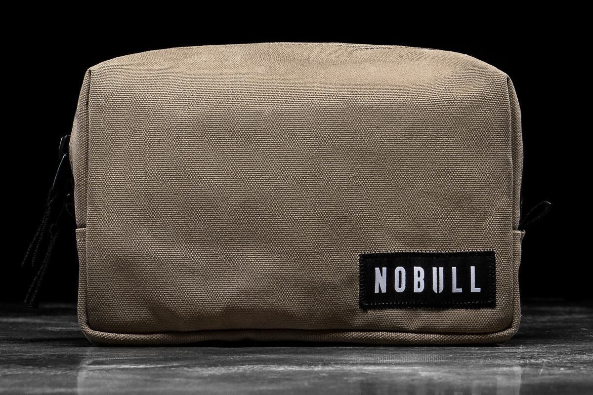 Nobull Waxed Canvas Kit Tassen Heren Lichtbruin | 423516-UXG