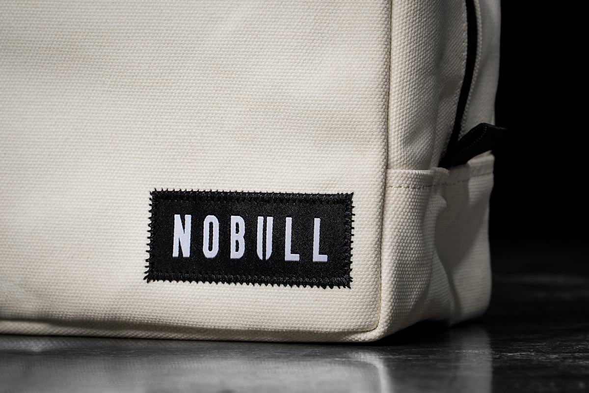 Nobull Waxed Canvas Kit Tassen Heren Wit | 629705-YLH