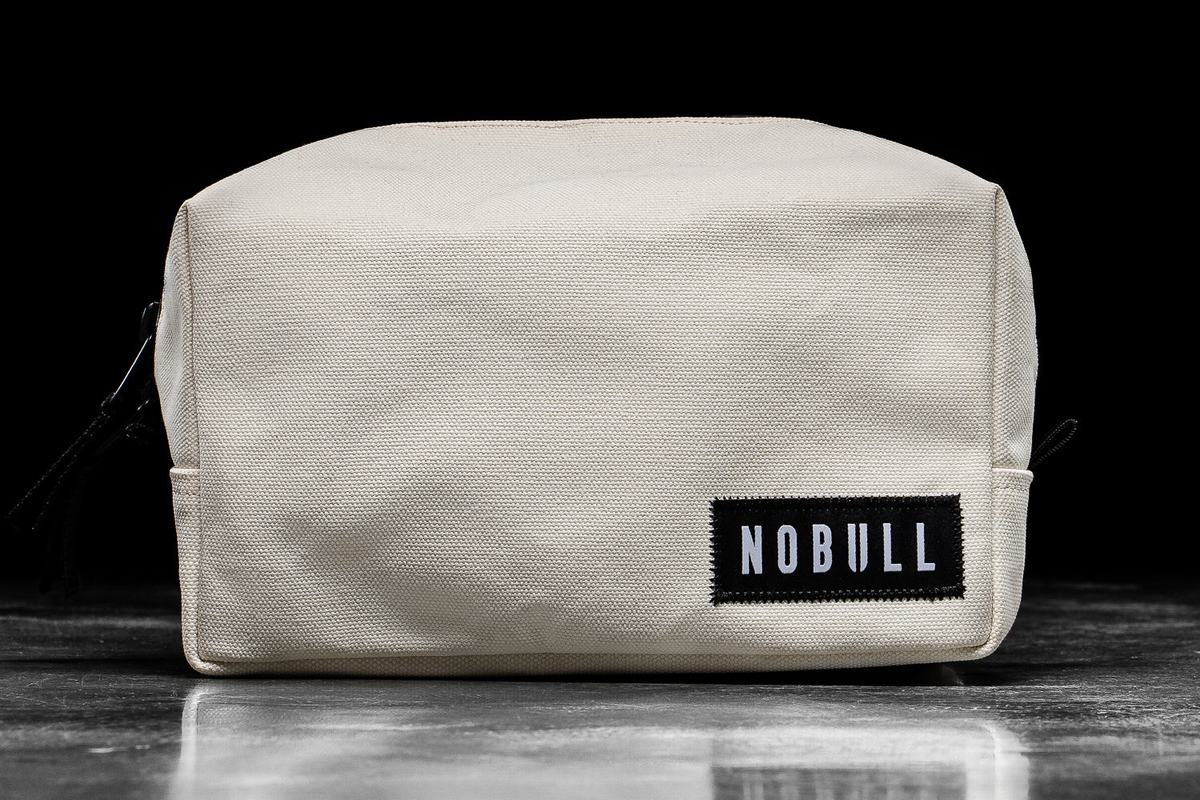 Nobull Waxed Canvas Kit Tassen Heren Wit | 629705-YLH