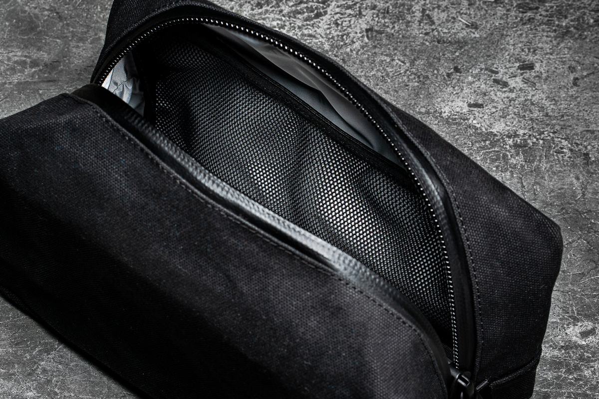 Nobull Waxed Canvas Kit Tassen Heren Zwart | 914368-YGM
