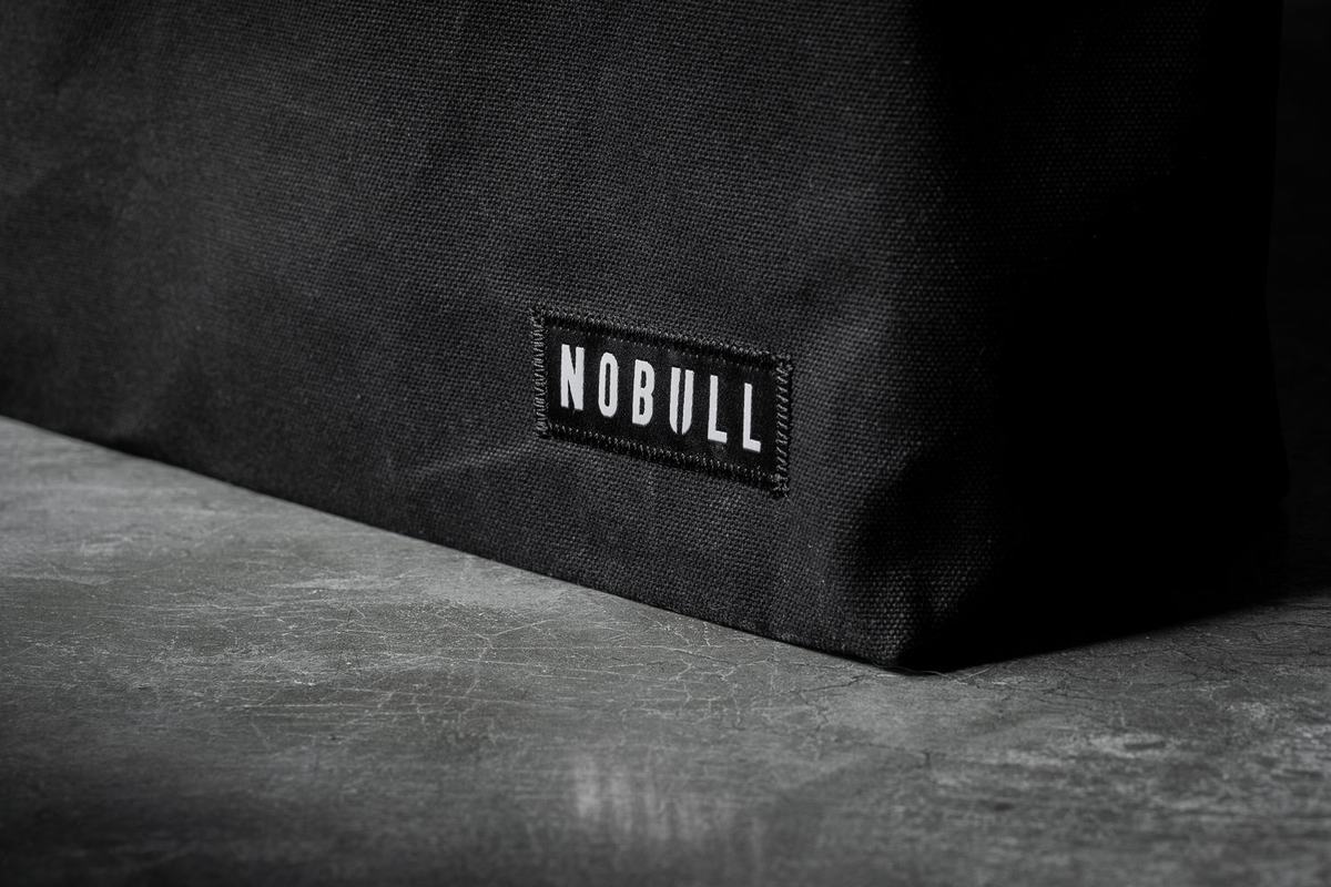 Nobull Waxed Canvas Open Top Tote Tassen Heren Zwart | 756034-OZM