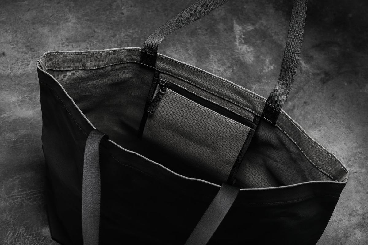 Nobull Waxed Canvas Open Top Tote Tassen Heren Grijs | 864035-HIA