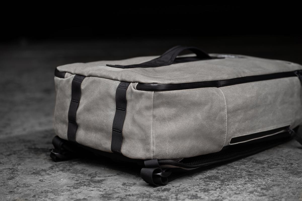 Nobull Waxed Canvas Rugzak Heren Grijs | 579618-LYM