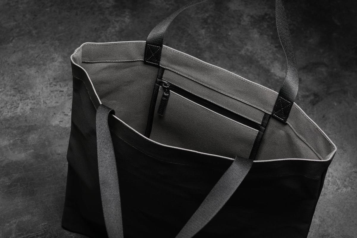 Nobull Waxed Canvas Tote Tassen Heren Grijs | 091673-WFS