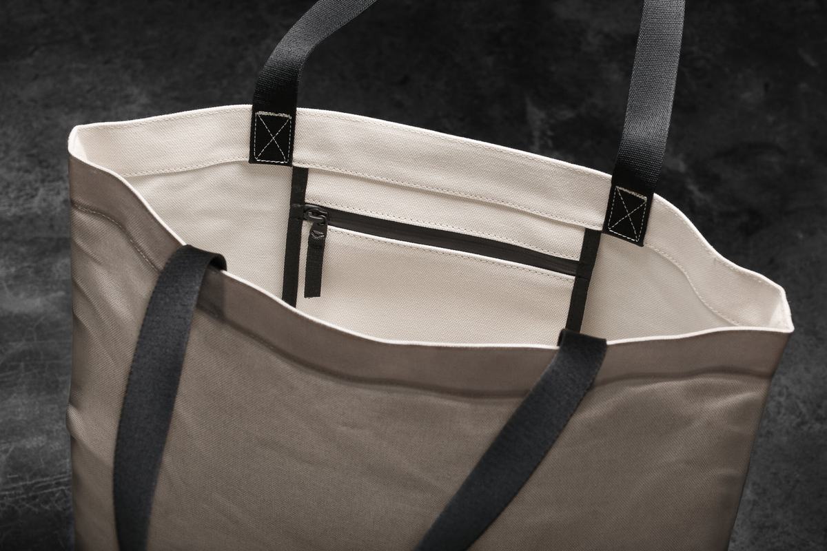 Nobull Waxed Canvas Tote Tassen Heren Wit | 703546-RSW