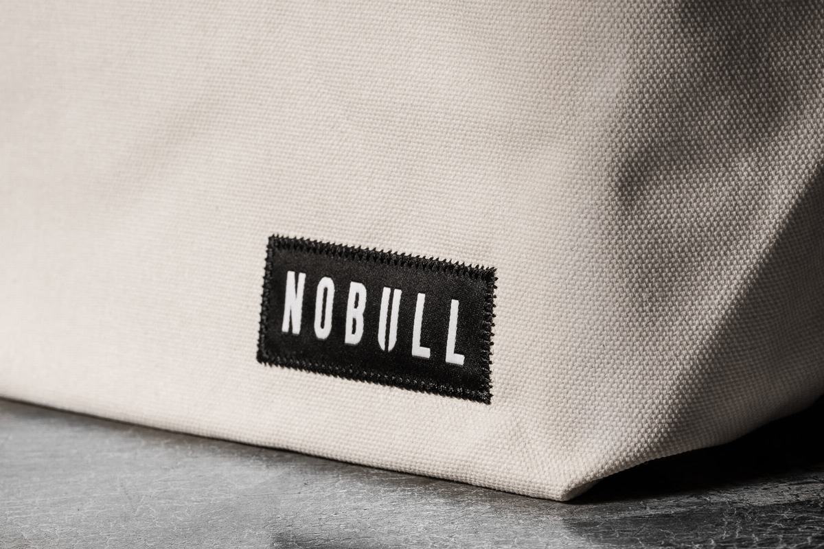 Nobull Waxed Canvas Tote Tassen Heren Wit | 703546-RSW