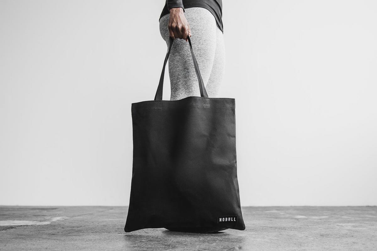 Nobull Waxed Canvas Tote Tassen Heren Zwart | 675842-GQA