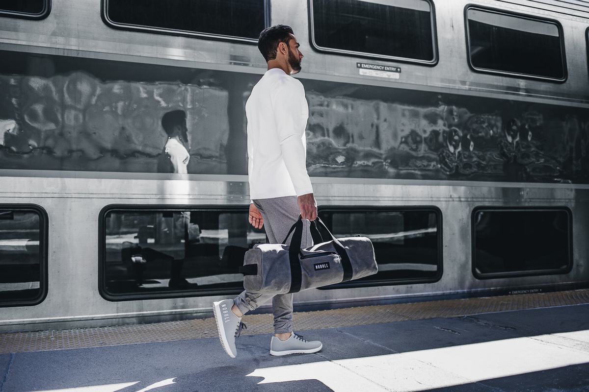 Nobull Waxed Canvas Traditional Duffle Sporttas Heren Grijs | 213987-TIV