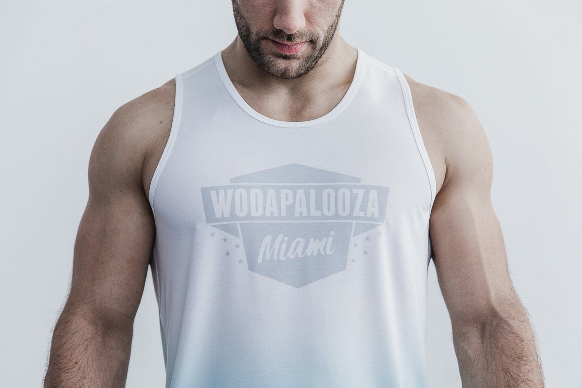 Nobull Wodapalooza Dip-Dye Tank Tanktop Heren Blauw | 035921-PCL