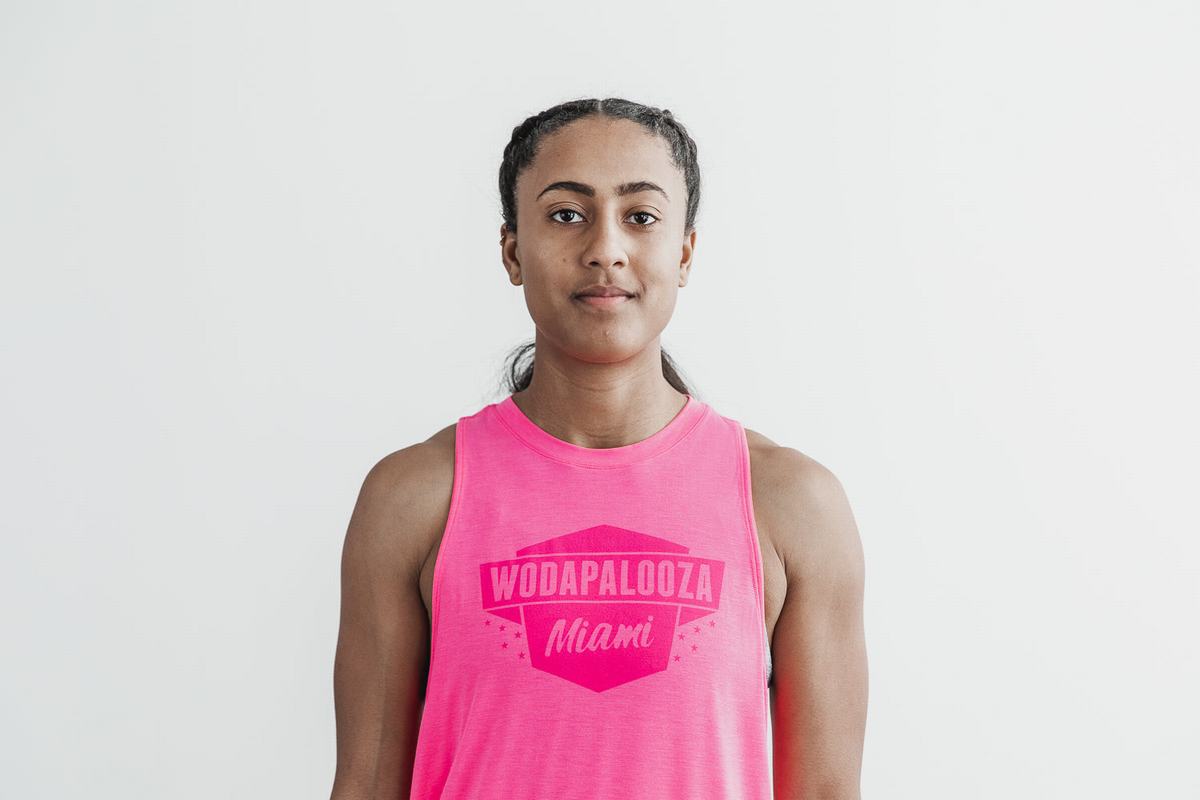 Nobull Wodapalooza High-Neck Tank Tanktop Dames Roze | 853260-SWF