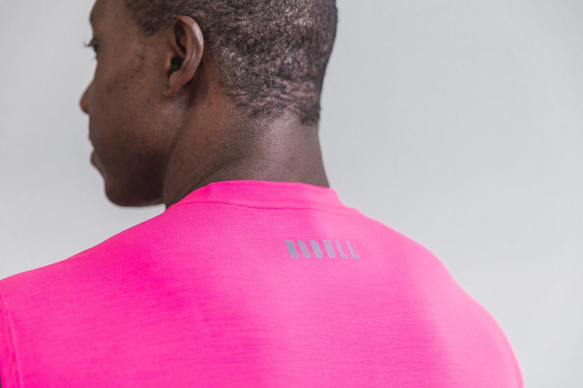 Nobull Wodapalooza Mouwloos T-shirts Heren Roze | 803172-IUY