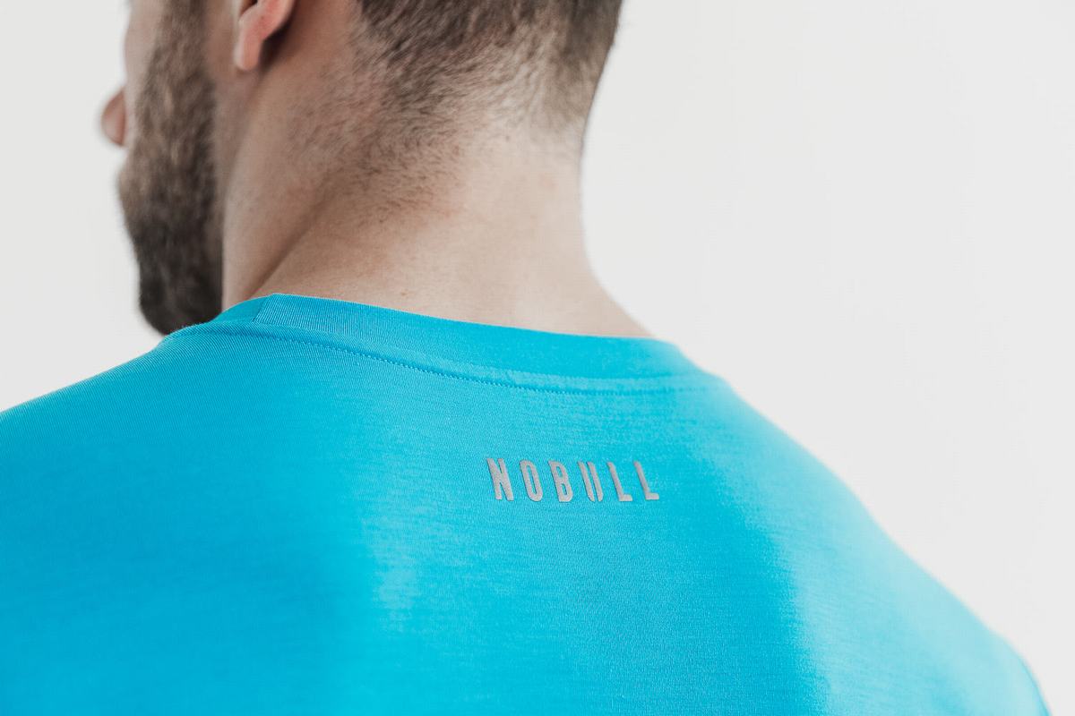 Nobull Wodapalooza T-shirts Heren Blauw | 143856-FJO