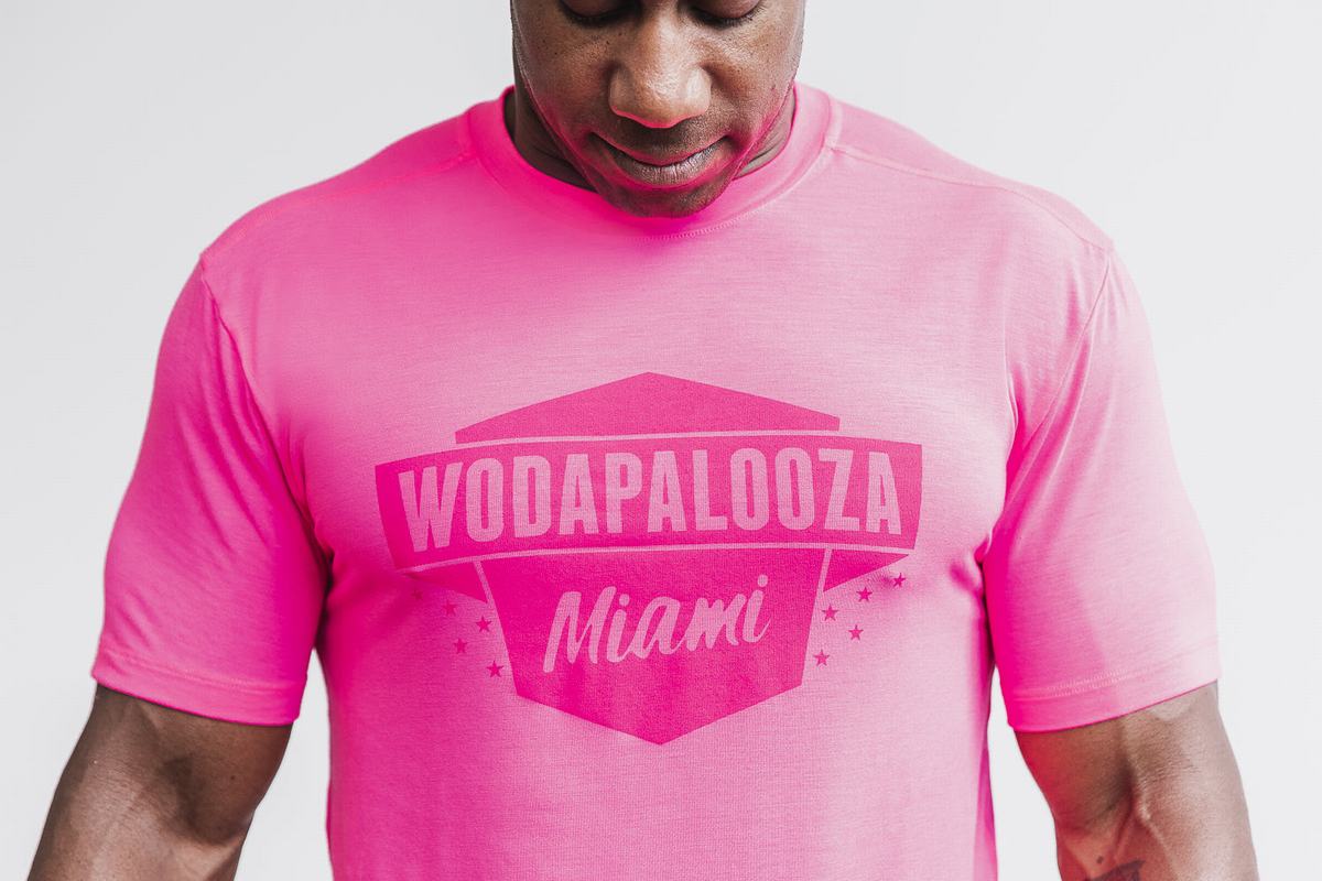 Nobull Wodapalooza T-shirts Heren Roze | 820359-MZA