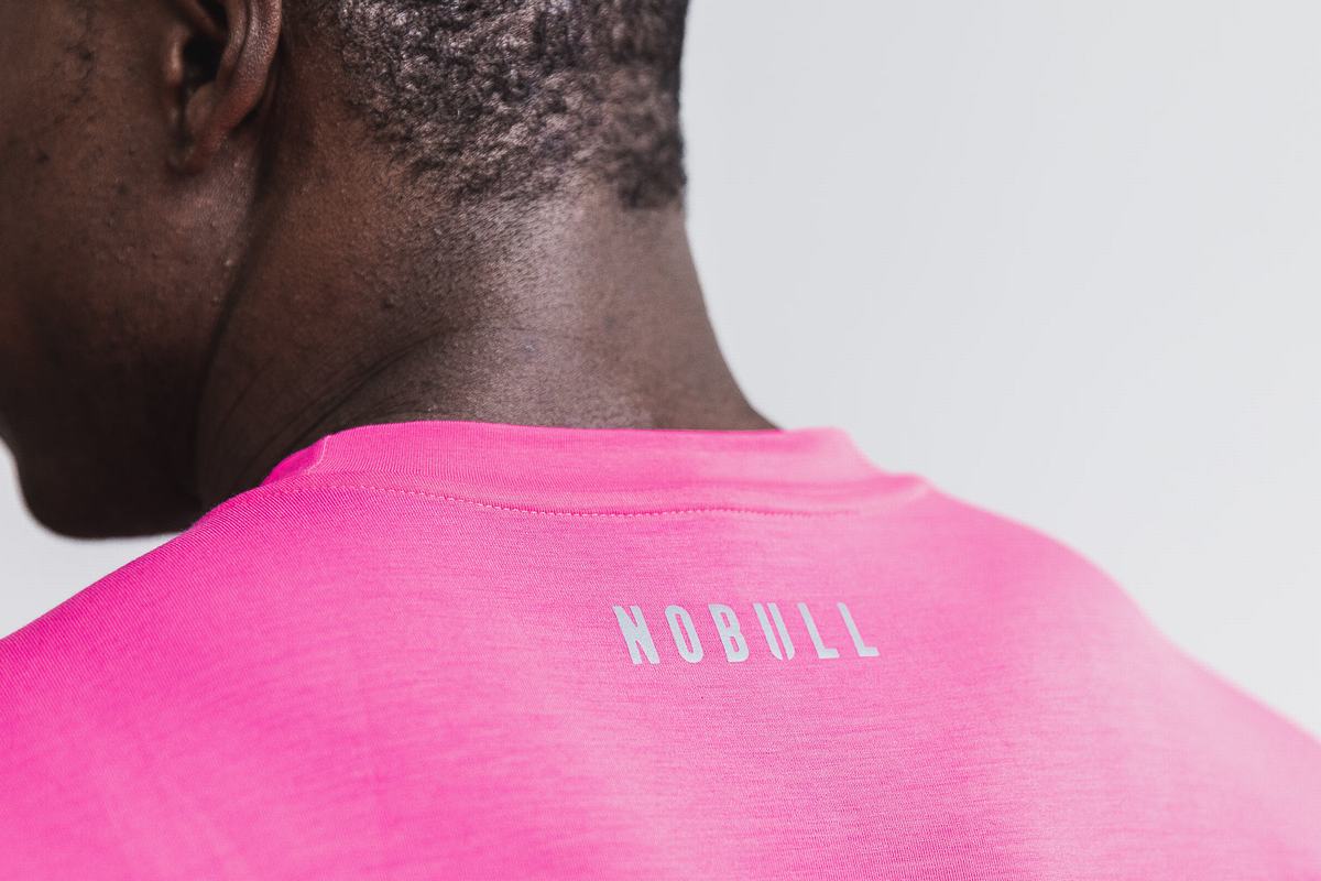 Nobull Wodapalooza T-shirts Heren Roze | 820359-MZA