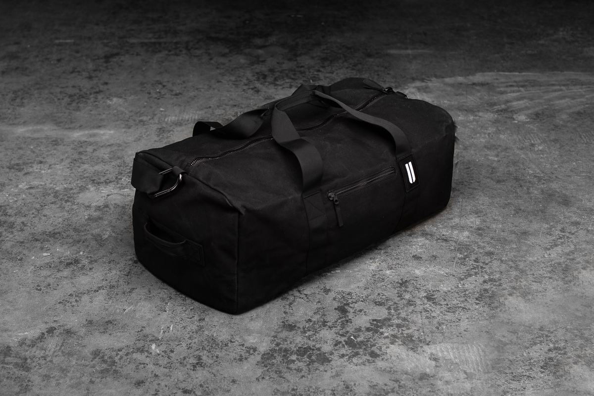Nobull Xl Waxed Canvas Traditional Duffle Sporttas Heren Zwart | 258173-LSO