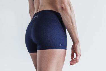 Nobull 2'' Plush Heather Korte Broek Dames Donkerblauw | 631584-XTJ