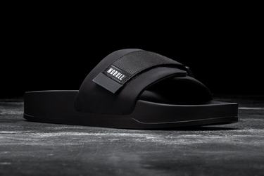 Nobull Adjustable Slippers Dames Zwart | 758201-FVY