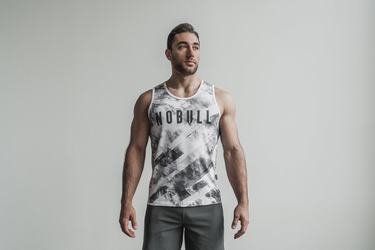 Nobull Artists For Humanity Tank Tanktop Heren Wit Zwart | 930146-IOK