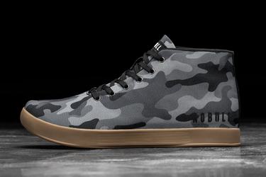 Nobull Canvas Mid Trainer Fitness Schoenen Heren Zwart Camo | 379186-PSO