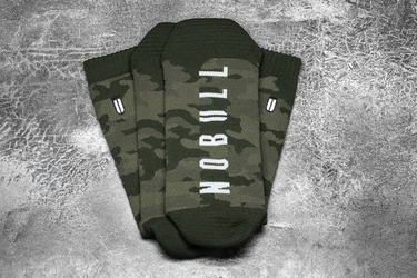 Nobull Crew Sokken Dames Groen Camo | 160342-NLV