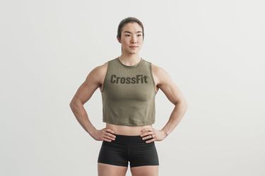 Nobull Crossfit® Muscle Tank Tanktop Dames Groen | 468750-SBO