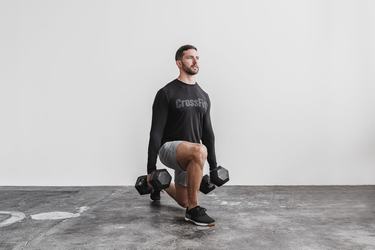 Nobull Crossfit® T-Shirt Lange Mouw Heren Zwart | 167280-EGO