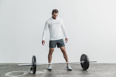 Nobull Crossfit® T-Shirt Lange Mouw Heren Wit | 634908-PMG