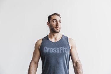 Nobull Crossfit® Tank Tanktop Heren Donkerblauw | 820516-YDQ